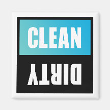 Dishwasher Clean or Dirty Sign Fridge Magnets