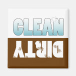 Dishwasher Clean or Dirty Sign Refrigerator Magnets