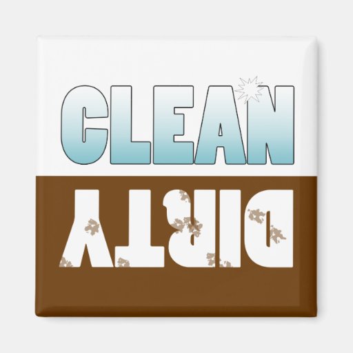 Dishwasher Clean or Dirty Sign Refrigerator Magnets