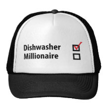 dishwasher millionaire icon mesh hats
