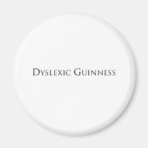 dislexic guiness- black.png fridge magnet