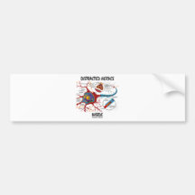 Distracted Nerves Inside (Synapse) Bumper Stickers