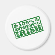 Distressed 100 Percent Authentic Irish Magnet