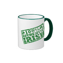 Distressed 100 Percent Authentic Irish Mug