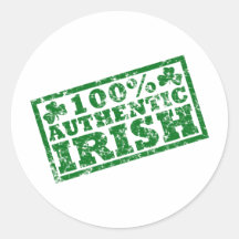 Distressed 100 Percent Authentic Irish Sticker