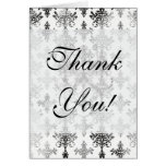 distressed black white intricate damask greeting cards