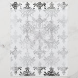 distressed black white intricate damask personalised flyer