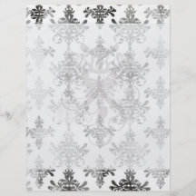 distressed black white intricate damask personalised flyer