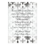 distressed black white intricate damask invite