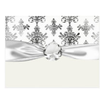 distressed black white intricate damask post card