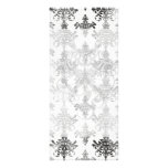 distressed black white intricate damask rack cards
