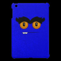 Distressed Blue Funny Face Unibrow Monster ipad mini cases