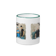 Distressed Border 2-sided Ringer Mug