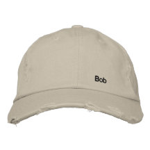 Distressed branded cap by Bob Embroidered Baseball Cap
