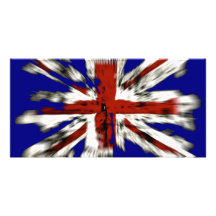 Distressed British Union Jack Customised Photo Card