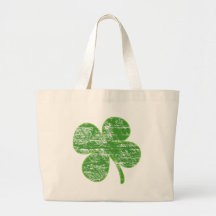 Distressed Four-Leaf Clover tote bag