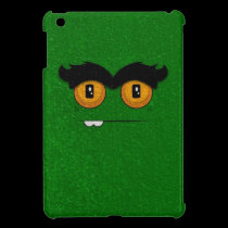 Distressed Green Funny Face Unibrow Monster ipad mini cases