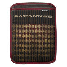 Distressed Grunge Argyle iPad Sleeve
