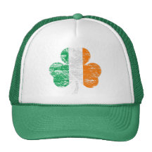 Distressed Irish Flag Shamrock Trucker Hat
