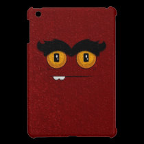 Distressed Maroon Funny Face Unibrow Monster ipad mini cases