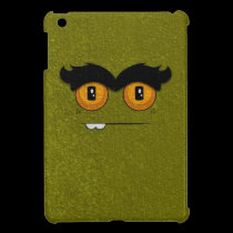 Distressed Olive Funny Face Unibrow Monster ipad mini cases