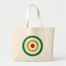 Distressed Rasta Rings Tote Bag