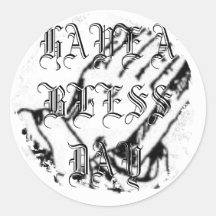 Distressed Round Stickers