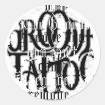 Distressed Round Stickers