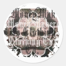 Distressed Round Stickers