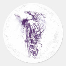 Distressed Round Stickers