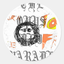 Distressed Round Stickers