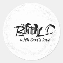 Distressed Round Stickers