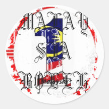 Distressed Round Stickers