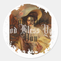 Distressed Round Stickers