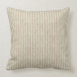 Distressed Tan and Blue Stripes pillows