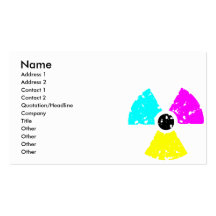 distressed toxic symbol CMYK Business Card