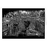 Distressed WWI Trench Image Greeting Card
