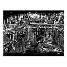 Distressed WWI Trench Image Post Cards