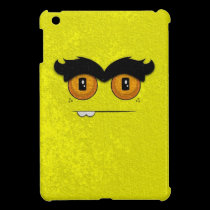 Distressed Yellow Funny Face Unibrow Monster ipad mini cases
