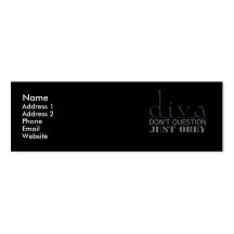 Diva: Don't Question Business Cards