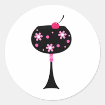 Diva Drinks Round Sticker
