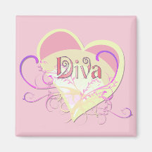 Diva Heart Magnet