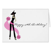 Diva's 40th Birthday Card for Women