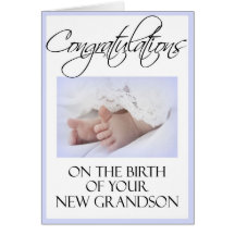 Diva's Congratulations-New Grandson Greeting Card