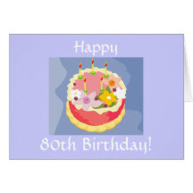 Diva's Happy 80th Birthday Card