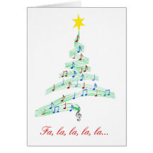 Diva's Happy Notes Christmas Card