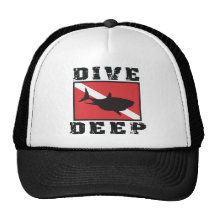 Dive Deep Shark SCUBA Flag Mesh Hats