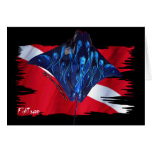 DiverDown Flag Creations Greeting Card