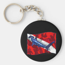 DiverDown Flag Creations Keychains