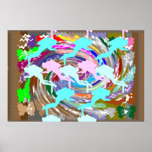 DIVERS in Rough Waters Print